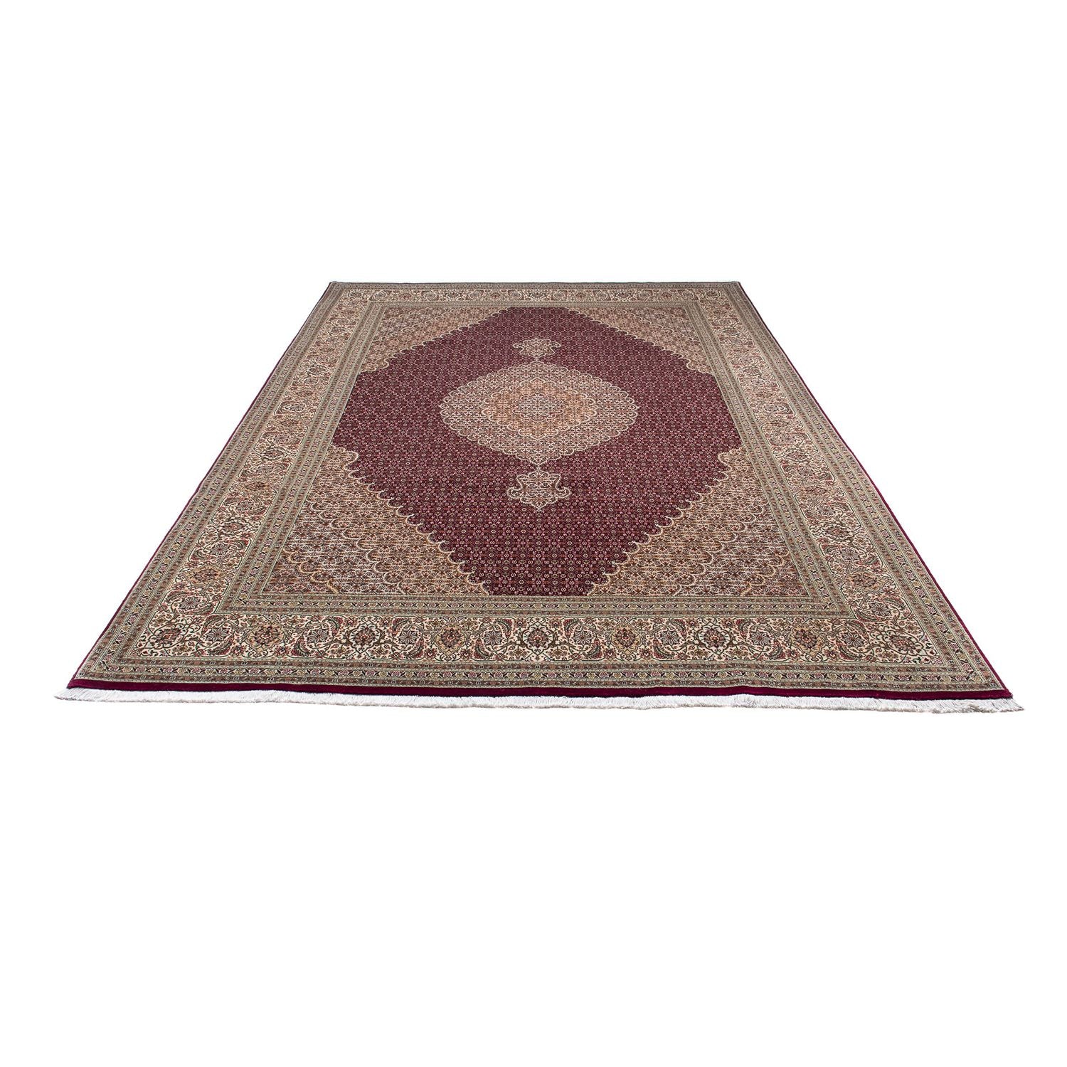 Alfombra persa - Tabriz - 300 x 200 cm - rojo oscuro