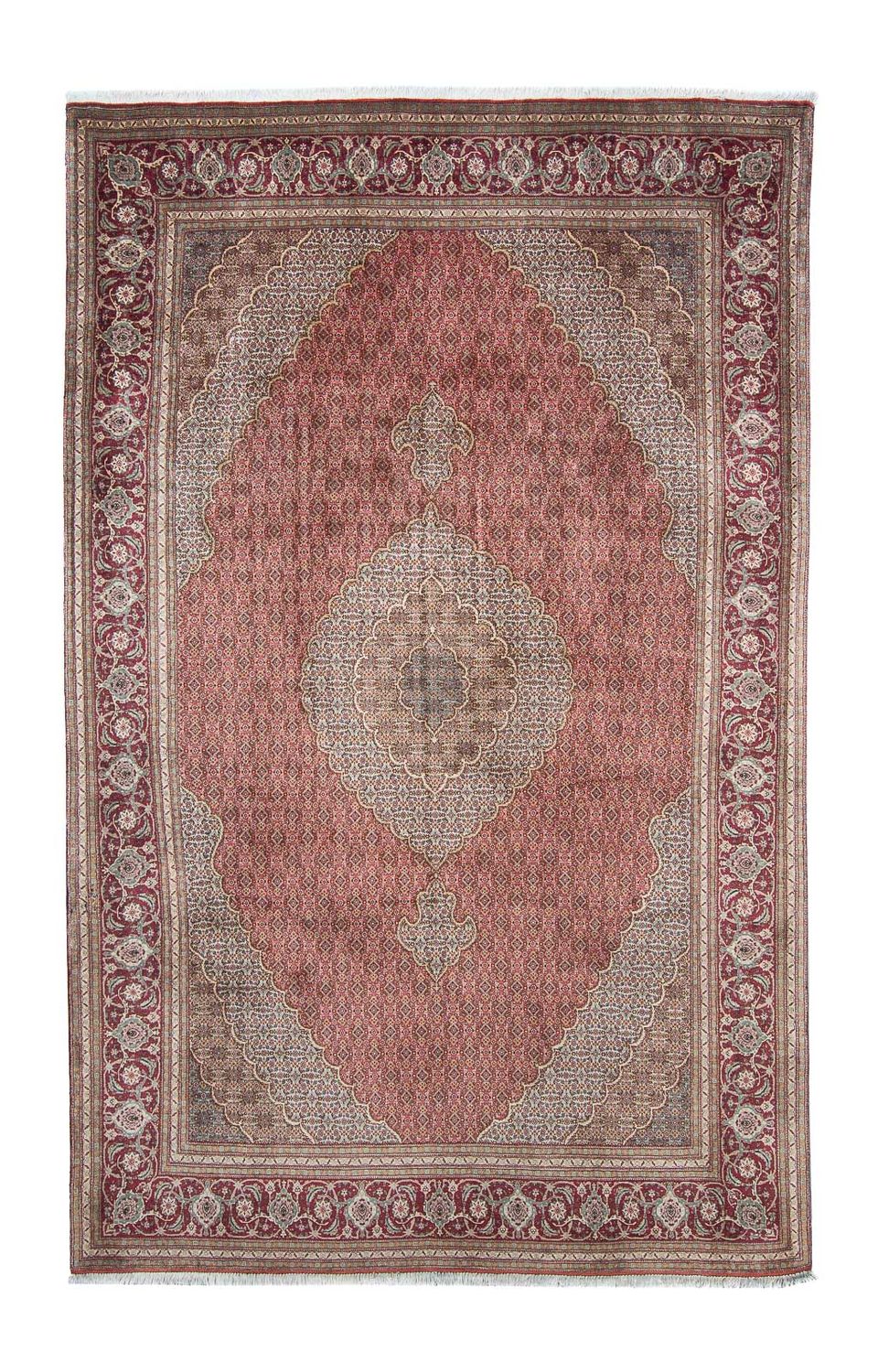 Alfombra persa - Tabriz - 303 x 200 cm - rojo claro