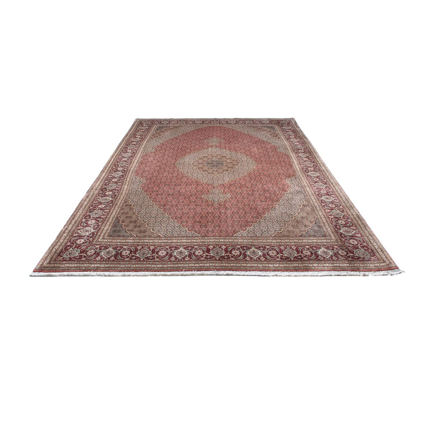 Alfombra persa - Tabriz - 303 x 200 cm - rojo claro