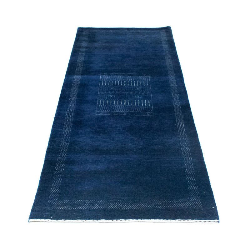 Alfombra de pasillo Alfombra Gabbeh - Loribaft Persa - 242 x 80 cm - azul oscuro