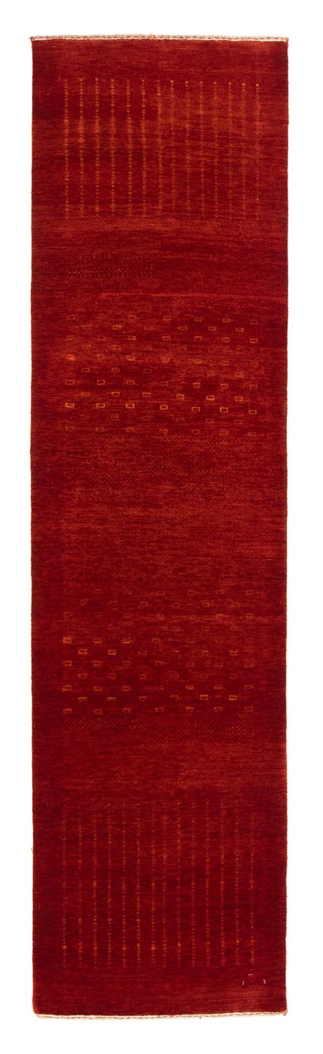 Alfombra de pasillo Alfombra Gabbeh - Loribaft Persa - 307 x 80 cm - rojo