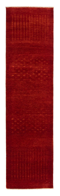Alfombra de pasillo Alfombra Gabbeh - Loribaft Persa - 307 x 80 cm - rojo