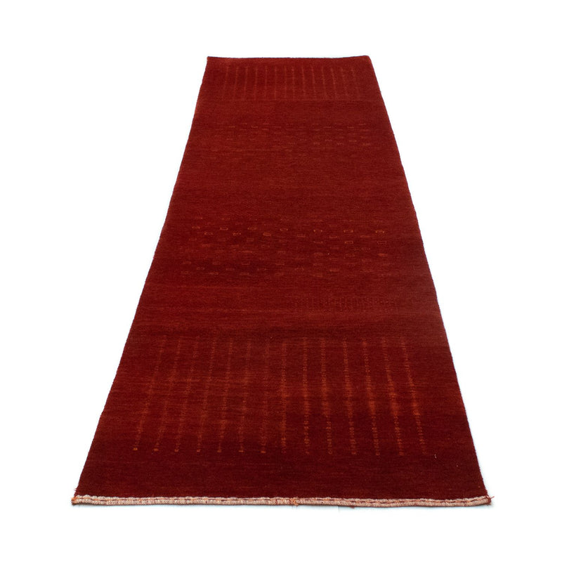 Alfombra de pasillo Alfombra Gabbeh - Loribaft Persa - 307 x 80 cm - rojo