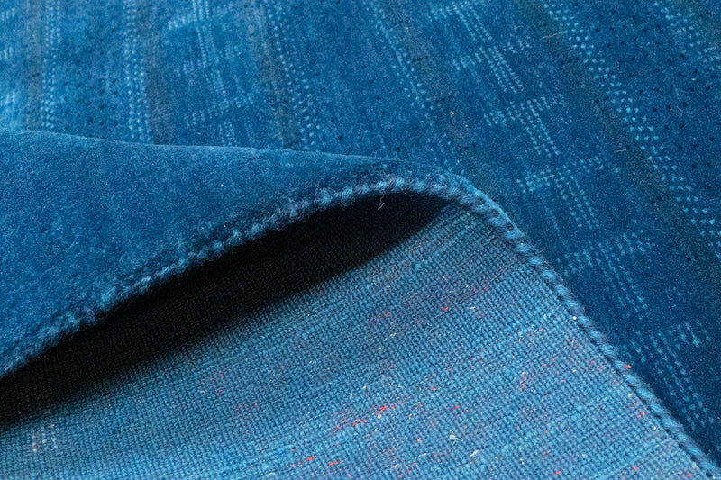 Alfombra Gabbeh - Loribaft Persa - 243 x 171 cm - azul