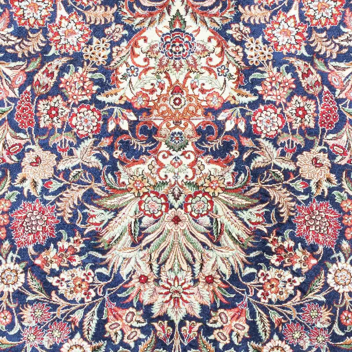 Alfombra persa - Ghom - 118 x 80 cm - azul oscuro