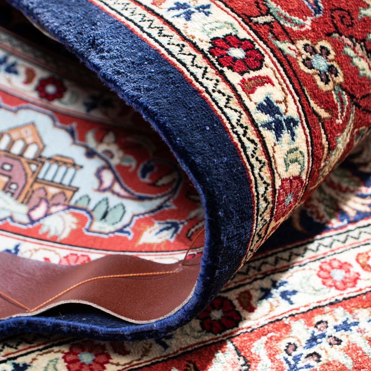 Alfombra persa - Ghom - 118 x 80 cm - azul oscuro