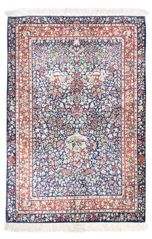 Alfombra persa - Ghom - 120 x 78 cm - azul oscuro