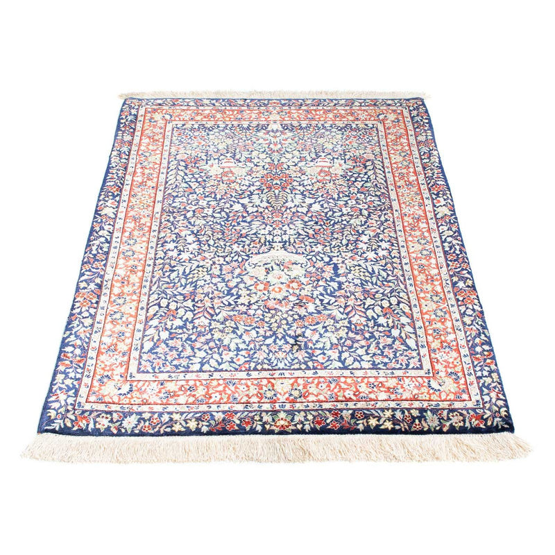 Alfombra persa - Ghom - 120 x 78 cm - azul oscuro