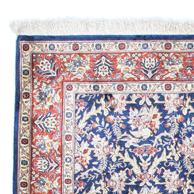 Alfombra persa - Ghom - 147 x 104 cm - azul oscuro