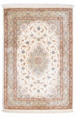 Alfombra persa - Ghom - 150 x 88 cm - beige