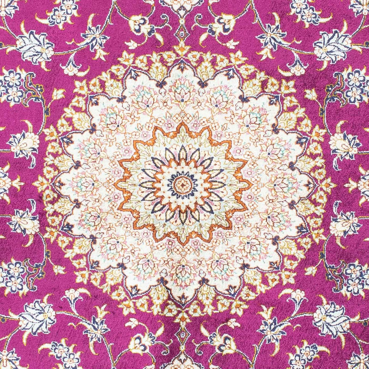 Alfombra persa - Ghom - 146 x 102 cm - púrpura
