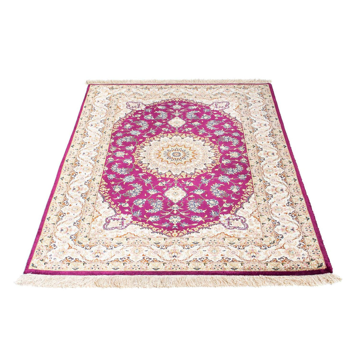 Alfombra persa - Ghom - 146 x 102 cm - púrpura