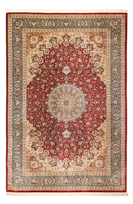 Alfombra persa - Ghom - 296 x 198 cm - rojo oscuro