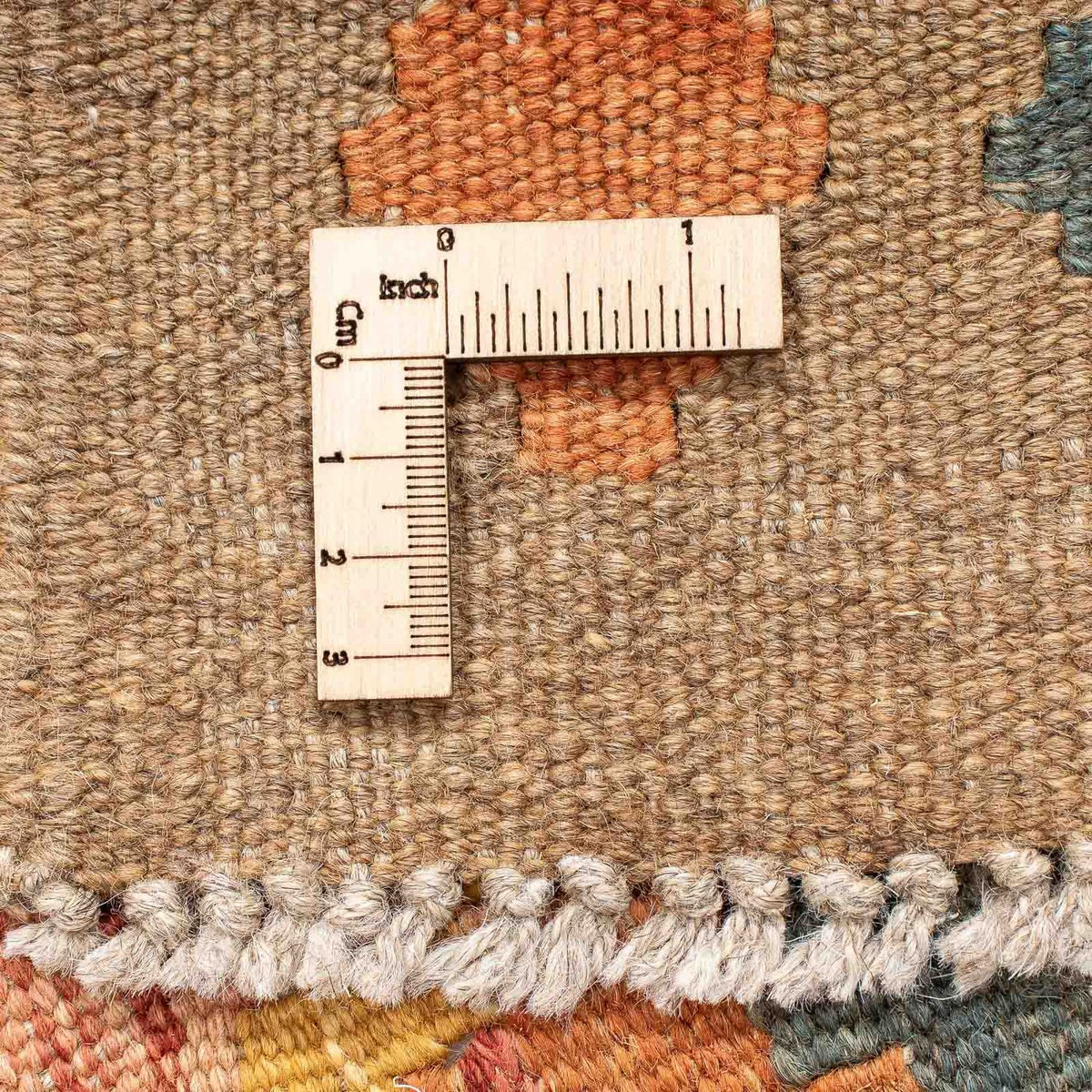 Alfombra de pasillo Alfombra Kelim - Splash - 200 x 62 cm - marrón