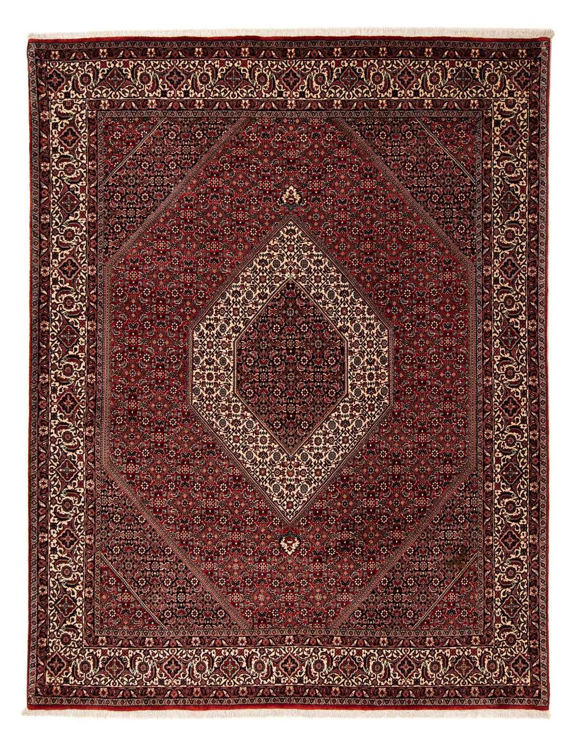 Alfombra persa - Bidjar - 253 x 202 cm - rojo oscuro