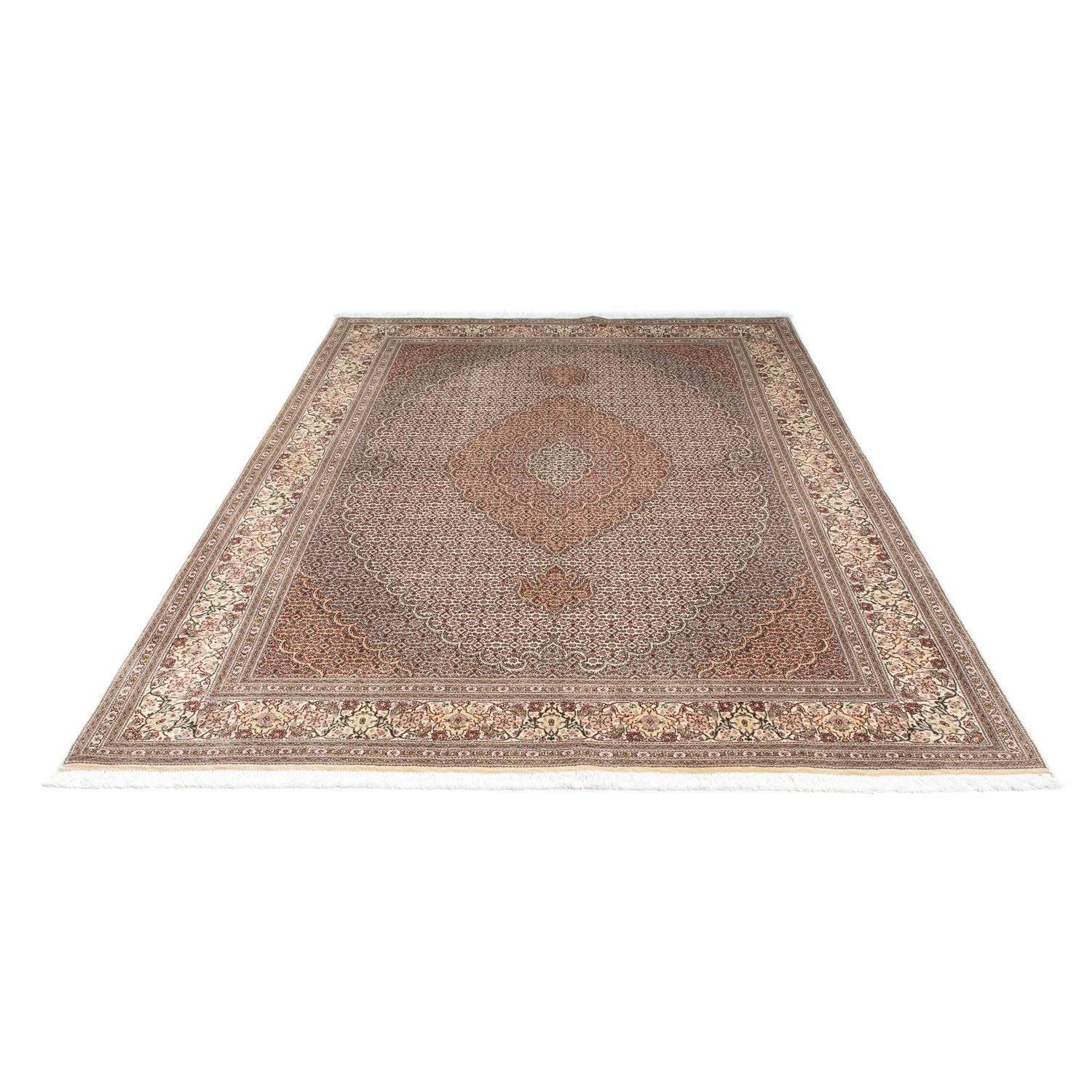Alfombra persa - Tabriz - 242 x 168 cm - marrón claro