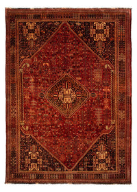 Alfombra persa - Nómada - 288 x 210 cm - rojo oscuro