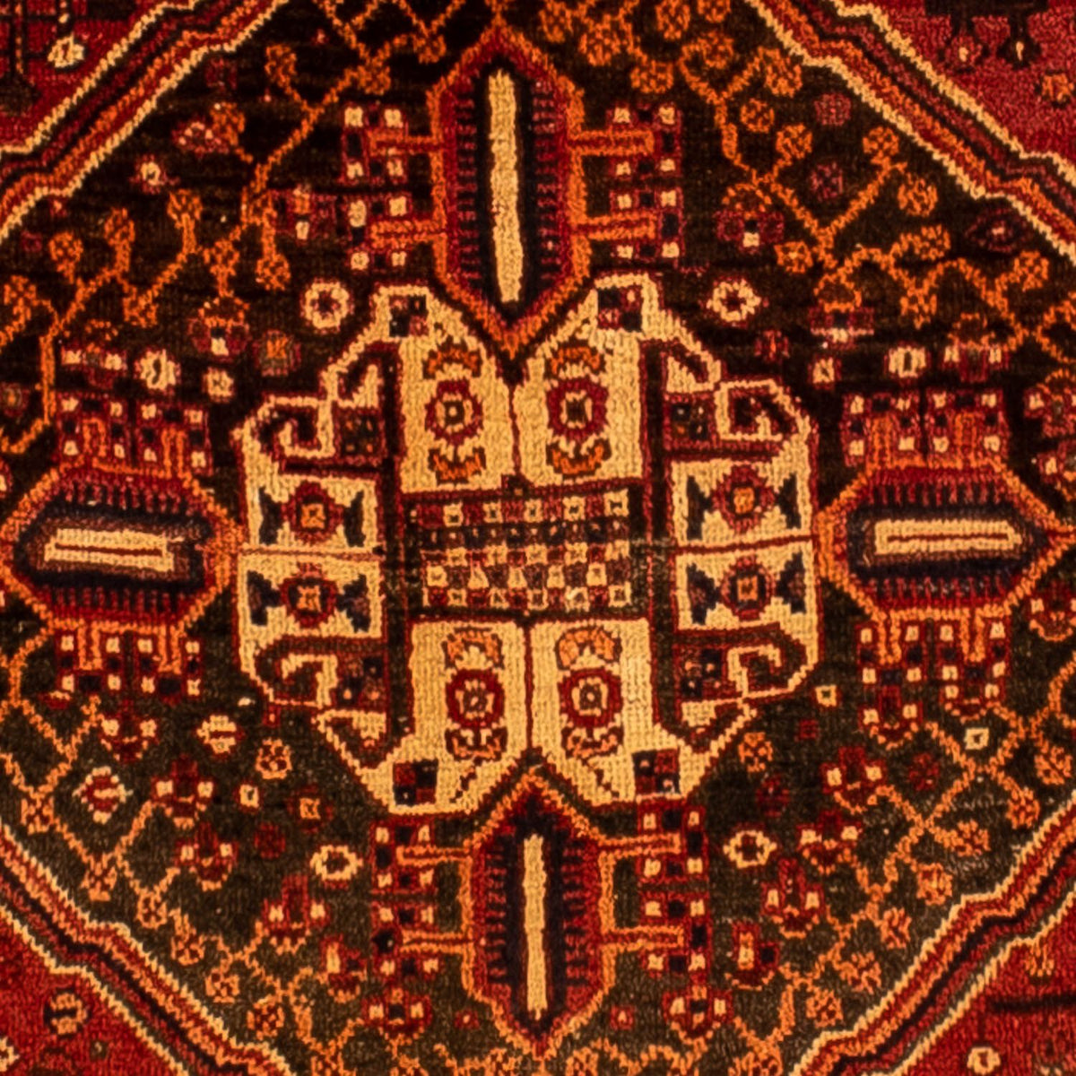 Alfombra persa - Nómada - 288 x 210 cm - rojo oscuro