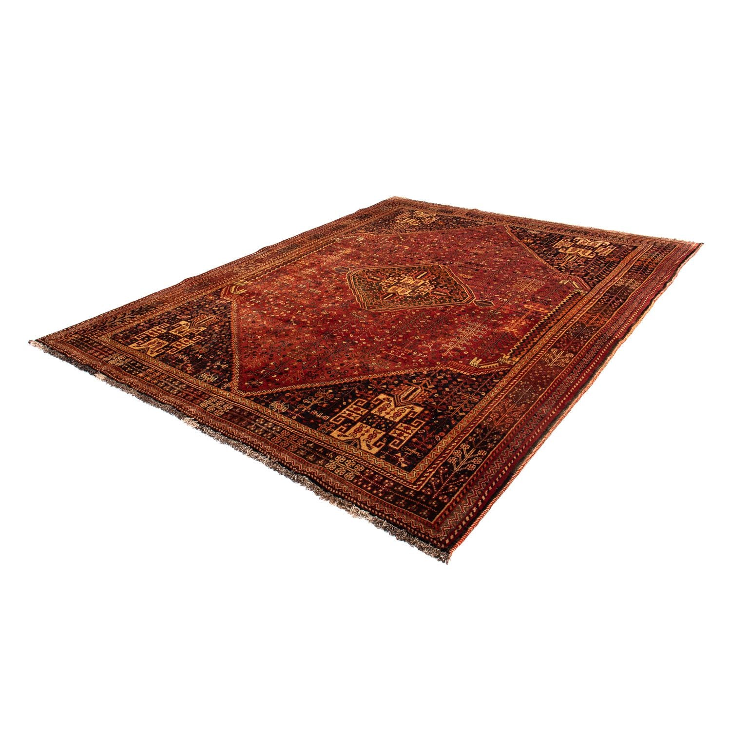 Alfombra persa - Nómada - 288 x 210 cm - rojo oscuro