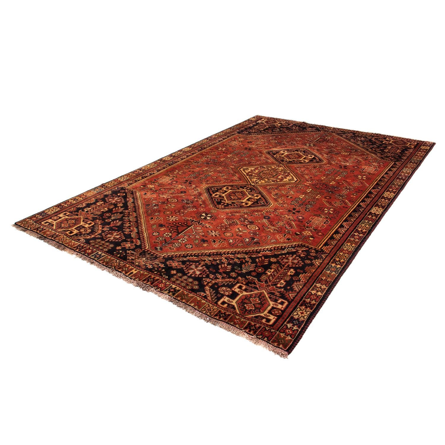 Alfombra persa - Nómada - 290 x 185 cm - rojo oscuro