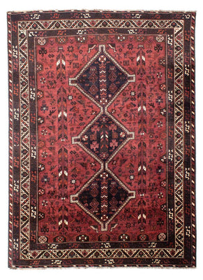 Alfombra persa - Nómada - 303 x 206 cm - rojo oscuro