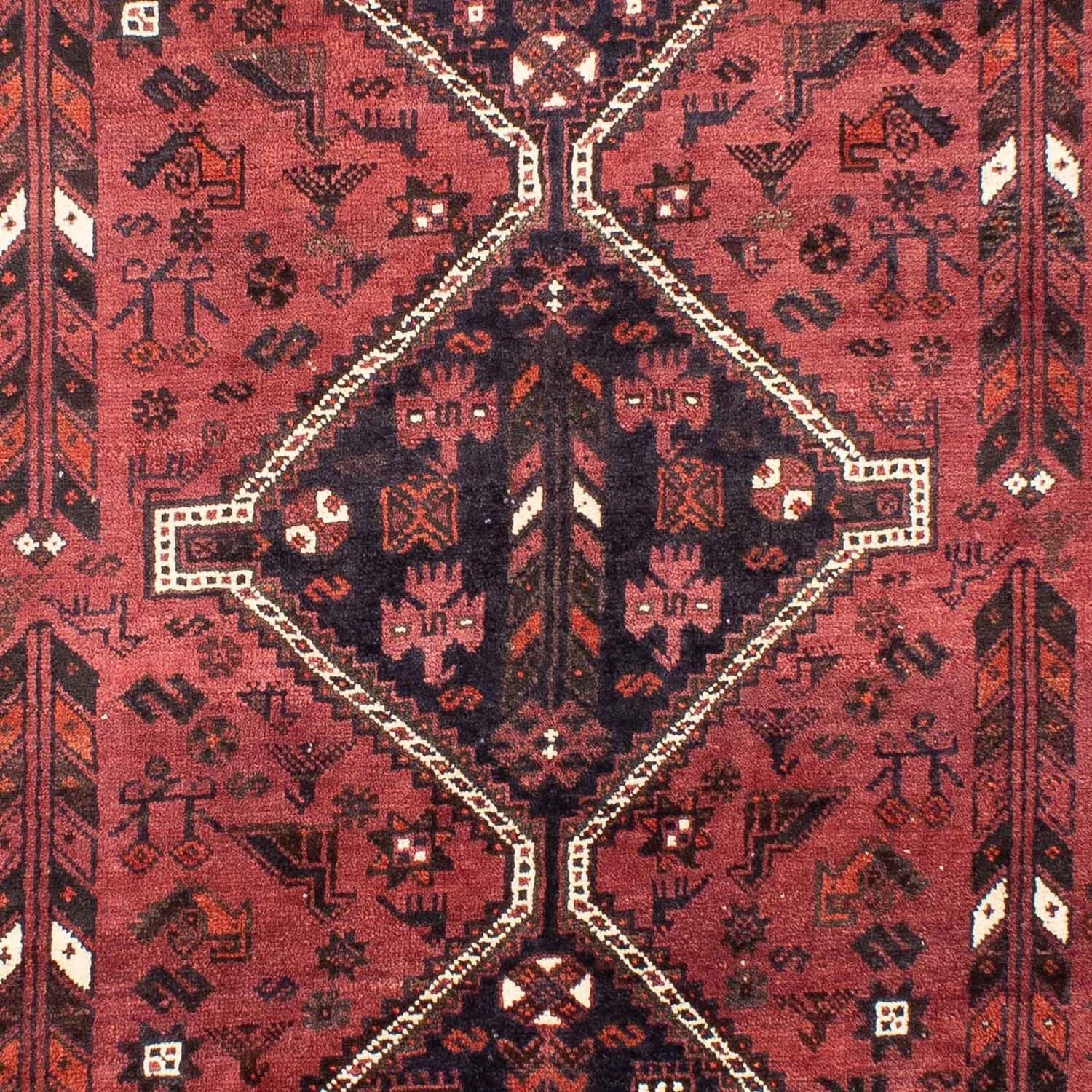 Alfombra persa - Nómada - 303 x 206 cm - rojo oscuro