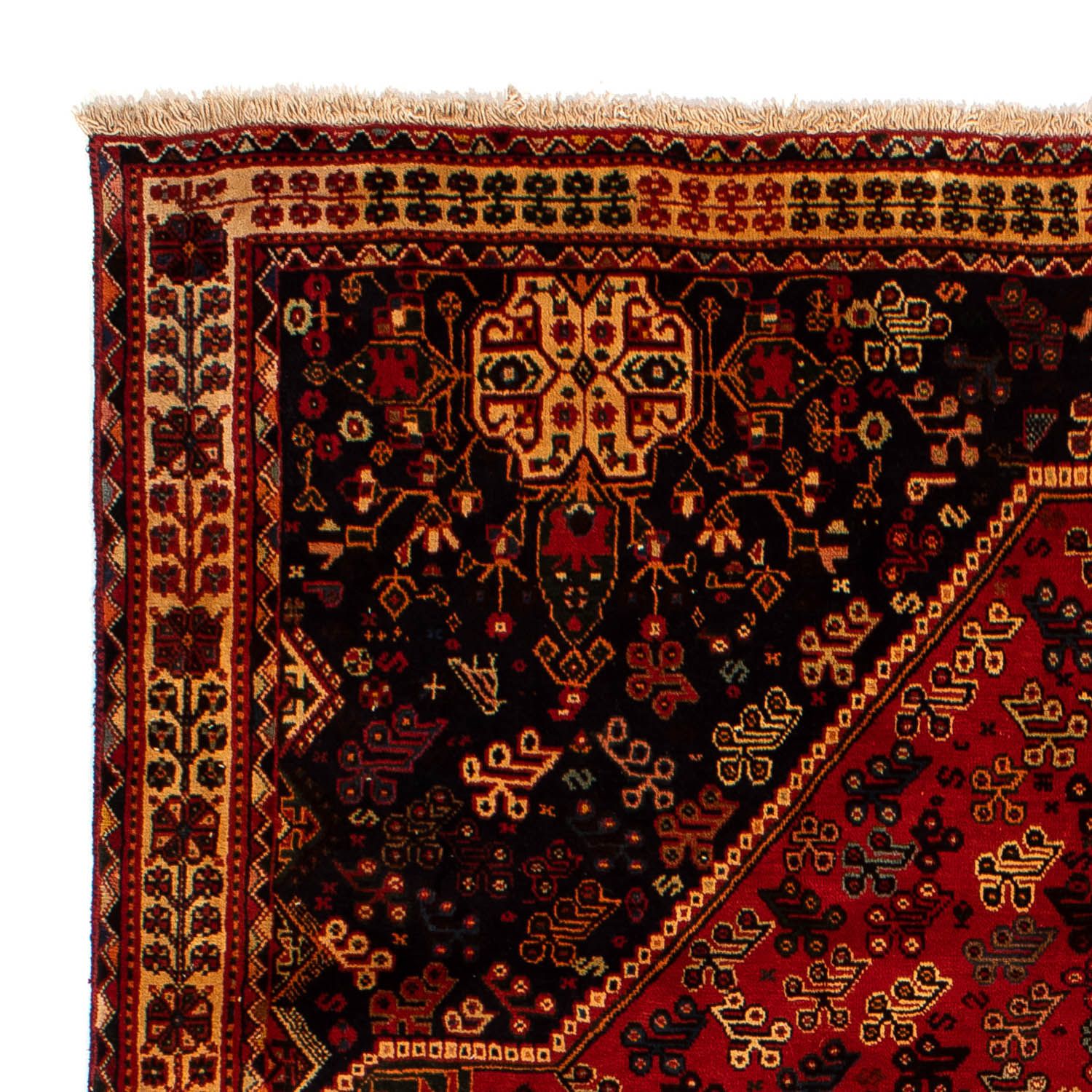 Alfombra persa - Nómada - 302 x 208 cm - rojo oscuro