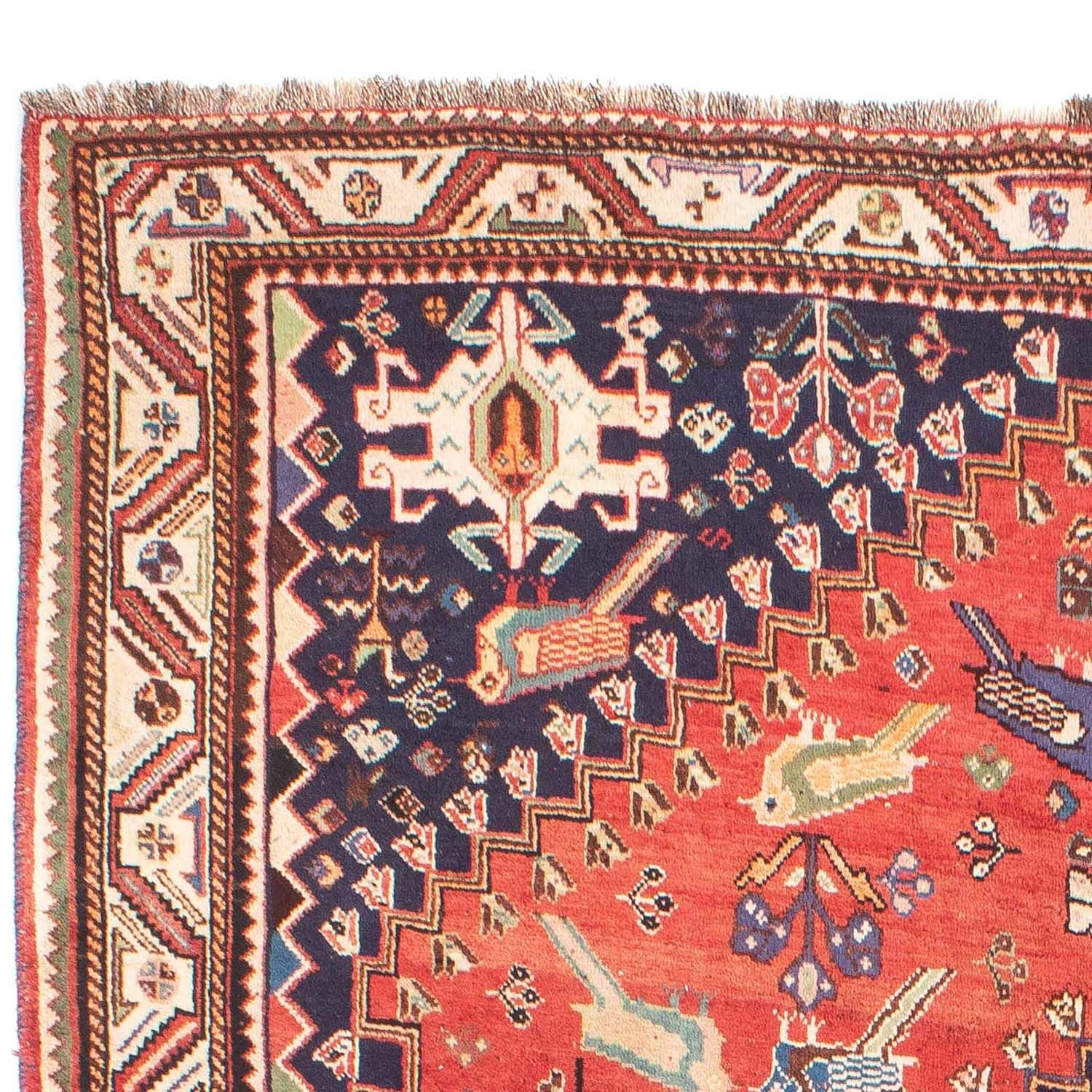 Alfombra persa - Nómada - 257 x 205 cm - rojo