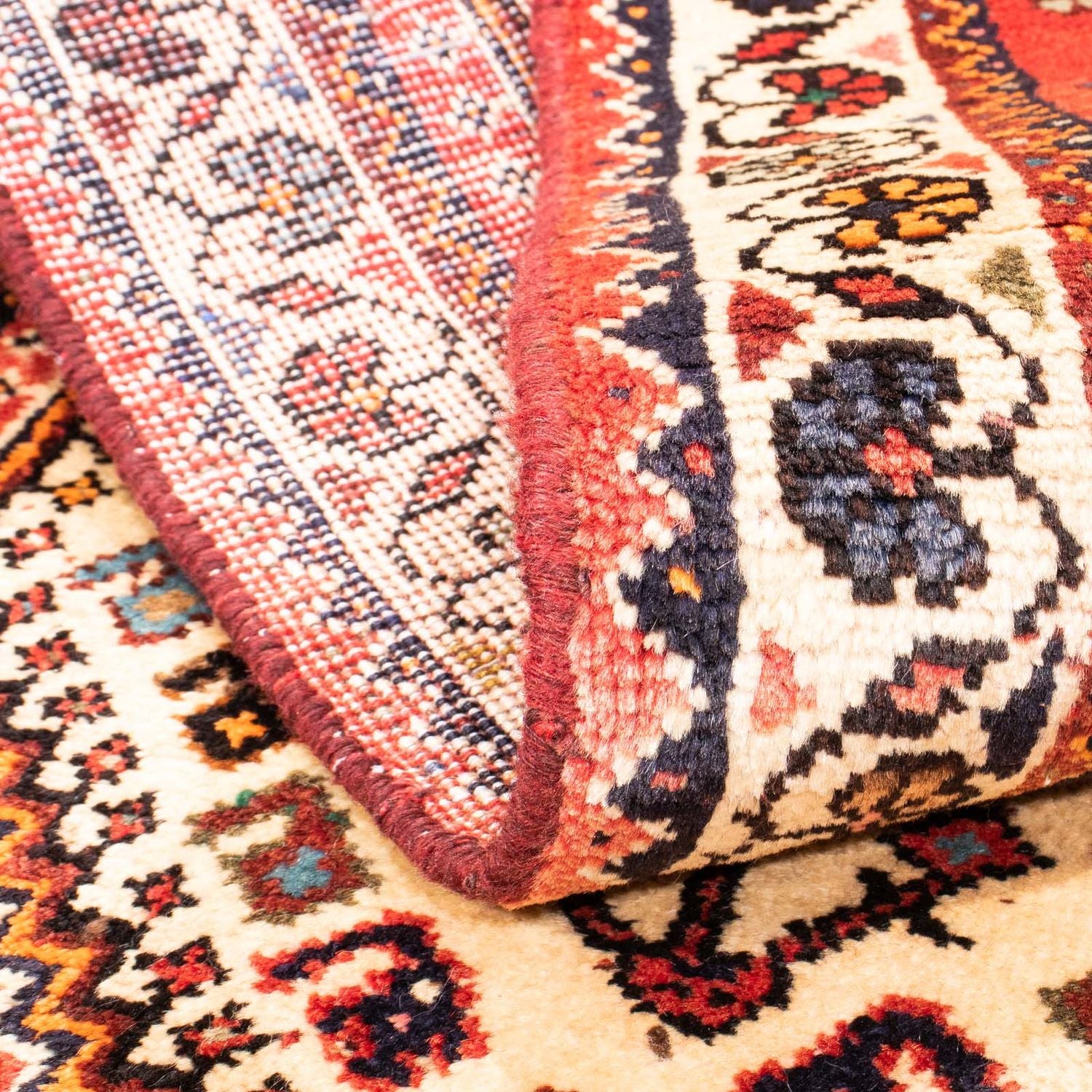 Alfombra persa - Nómada - 154 x 77 cm - beige