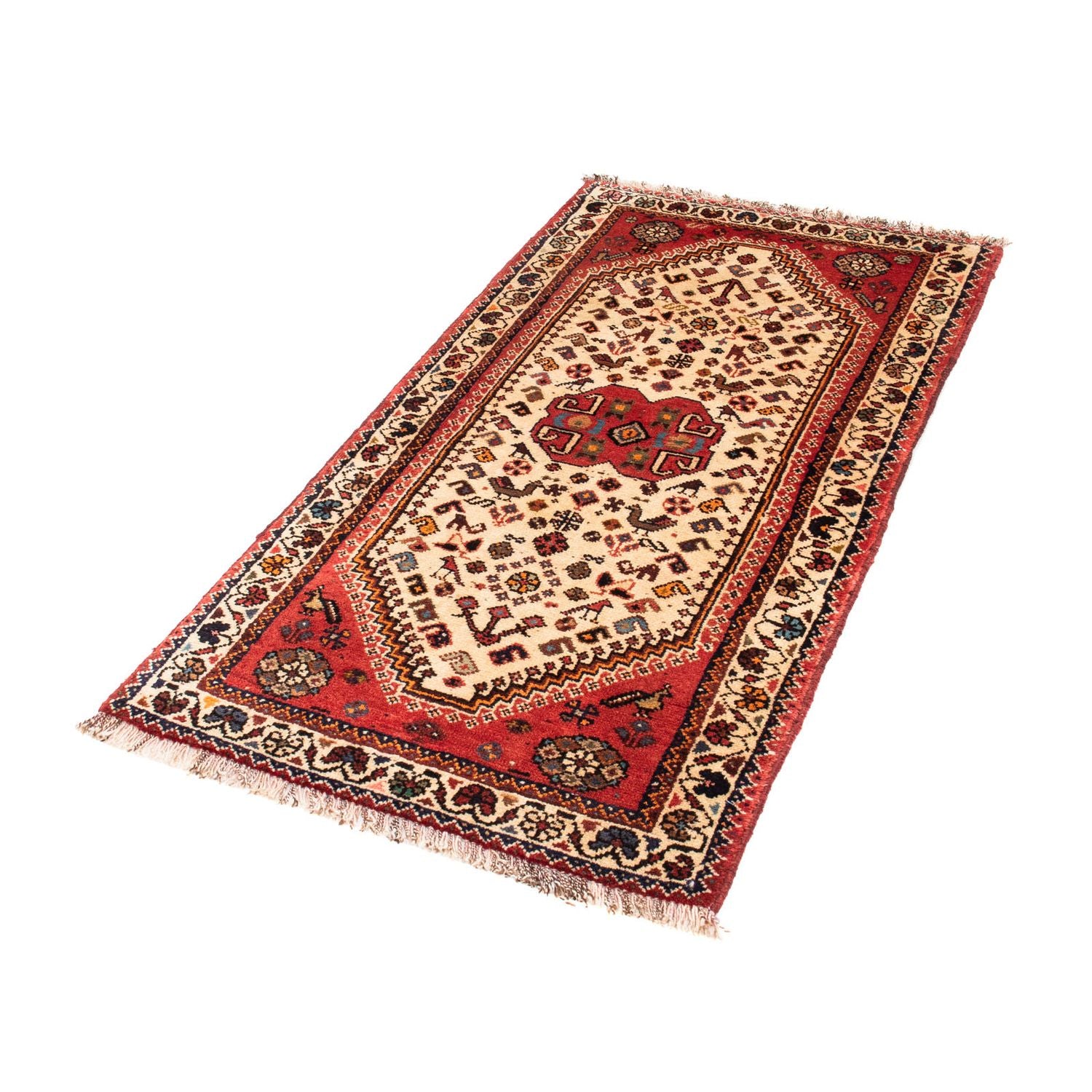 Alfombra persa - Nómada - 154 x 77 cm - beige
