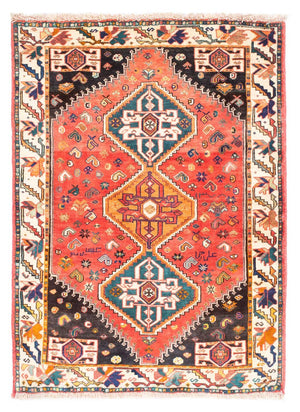 Alfombra persa - Nómada - 151 x 108 cm - rojo claro