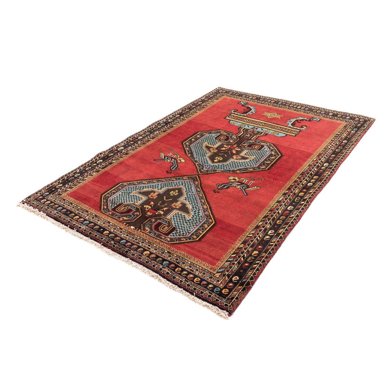 Alfombra persa - Nómada - 192 x 134 cm - rojo oscuro