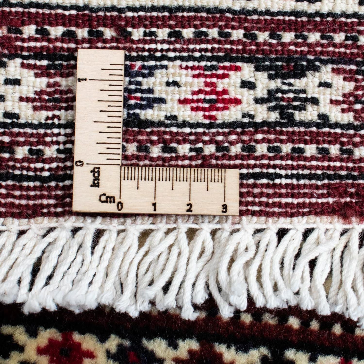 Alfombra Turkaman - 135 x 90 cm - rojo oscuro