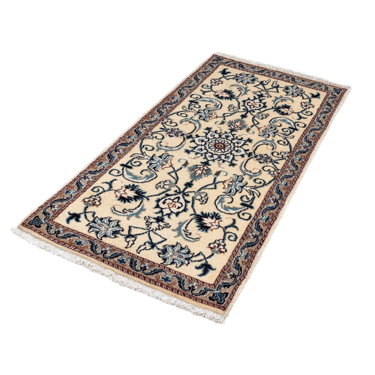 Alfombra persa - Nain - 138 x 66 cm - beige