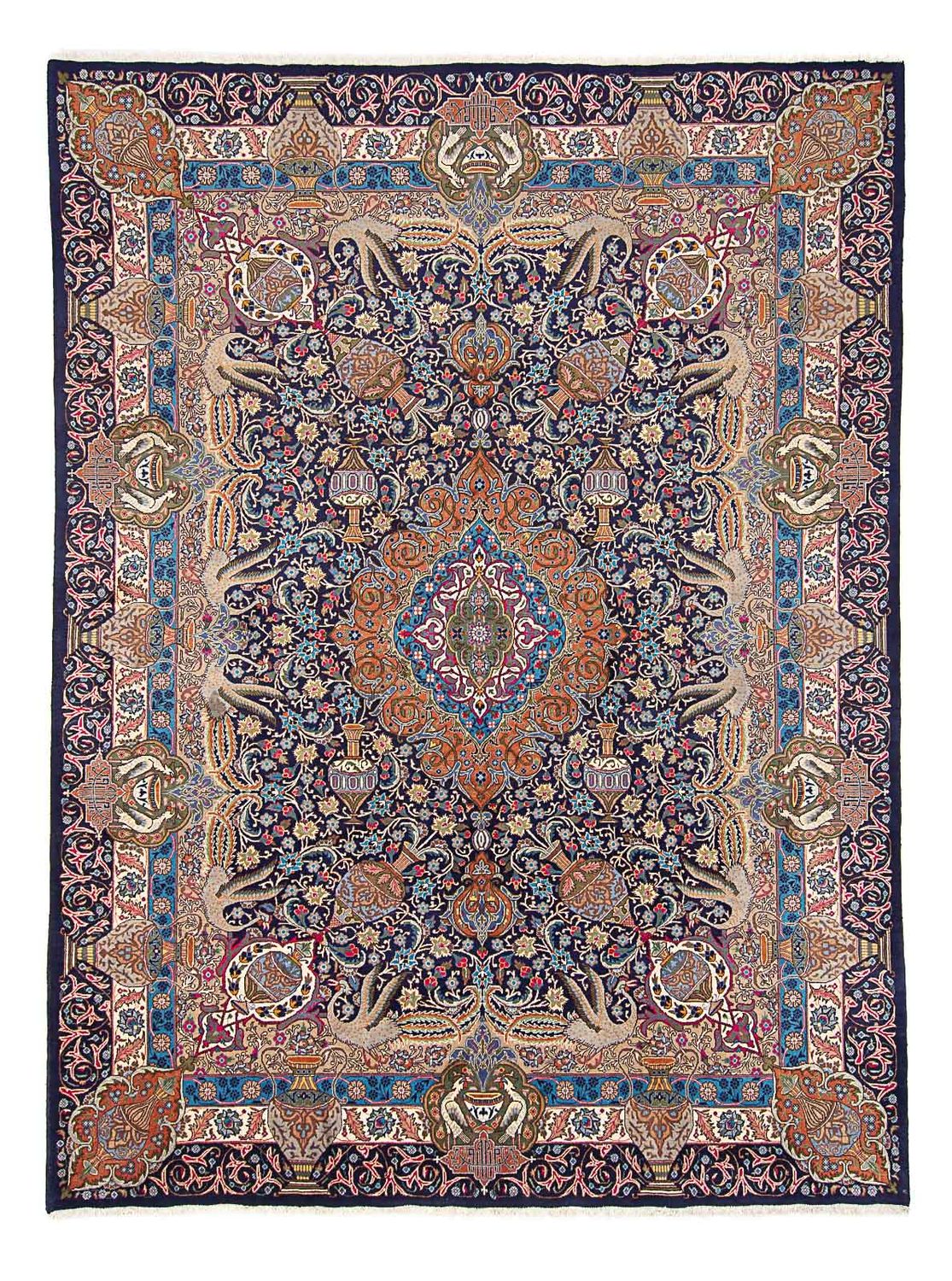 Alfombra persa - Clásica - 394 x 298 cm - azul oscuro