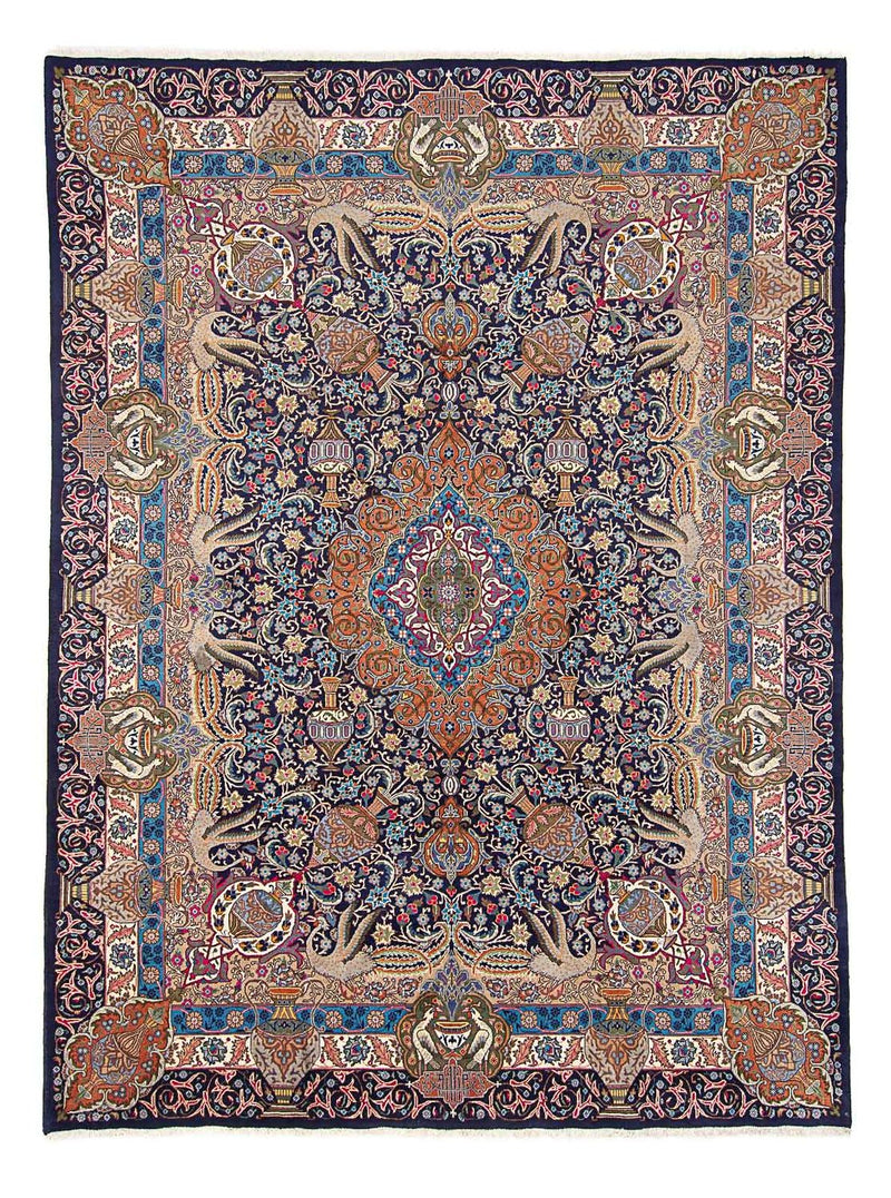Alfombra persa - Clásica - 394 x 298 cm - azul oscuro