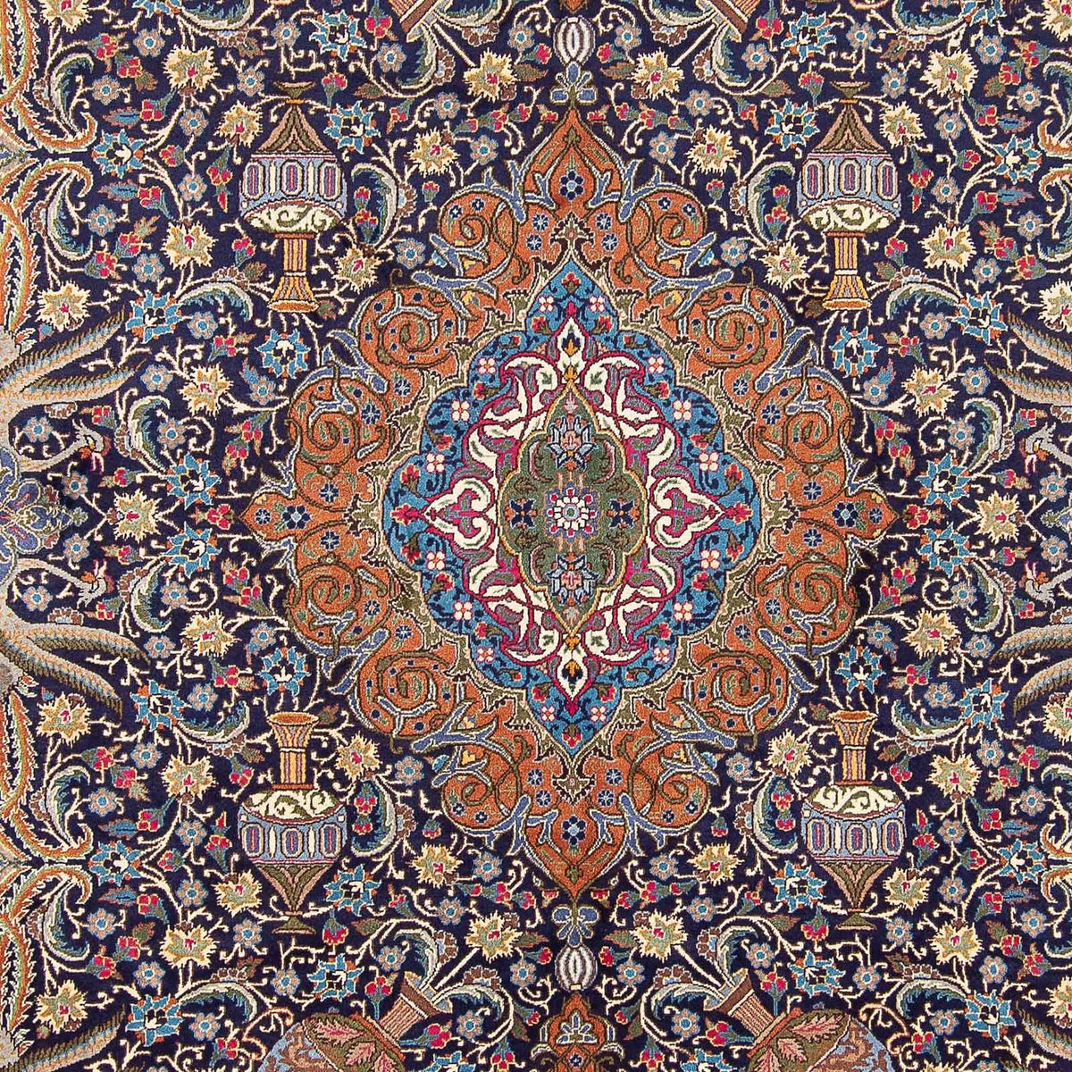 Alfombra persa - Clásica - 394 x 298 cm - azul oscuro