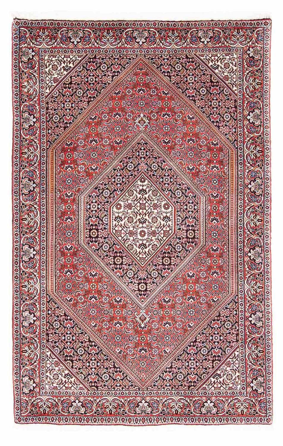 Alfombra persa - Bidjar - 176 x 110 cm - rojo
