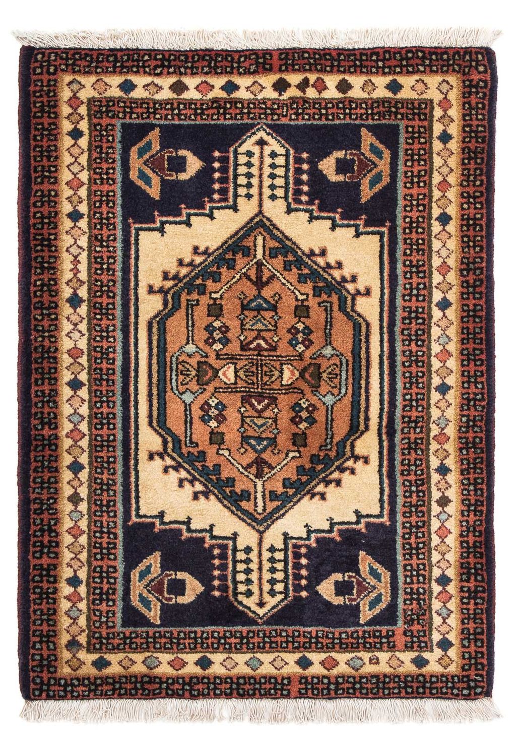Alfombra persa - Nómada - 95 x 65 cm - marrón claro
