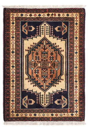 Alfombra persa - Nómada - 95 x 65 cm - marrón claro