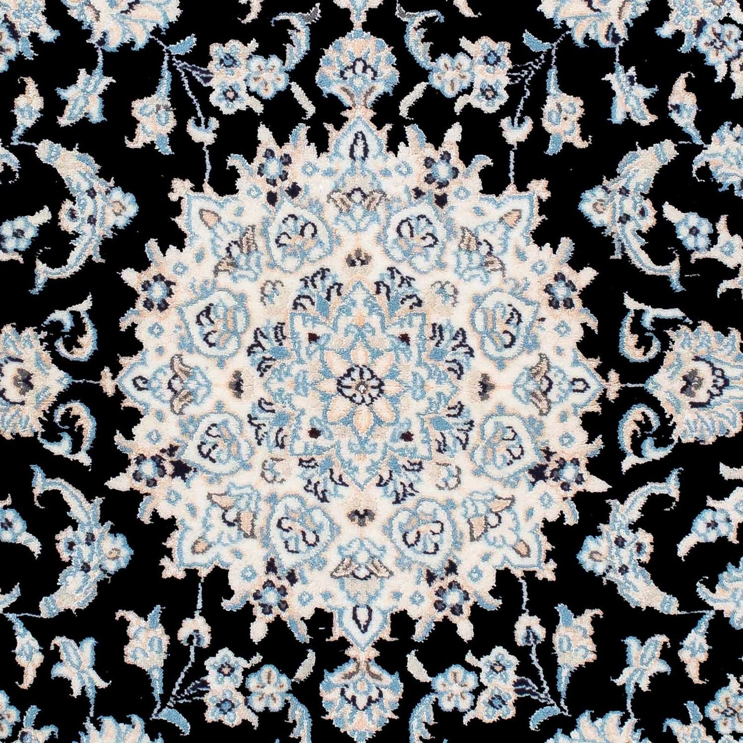 Alfombra Persa - Nain - Real - 150 x 100 cm - azul oscuro