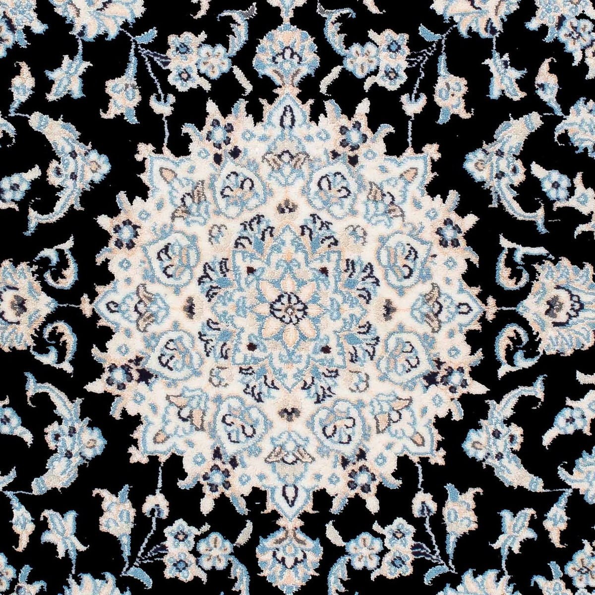 Alfombra Persa - Nain - Real - 150 x 100 cm - azul oscuro