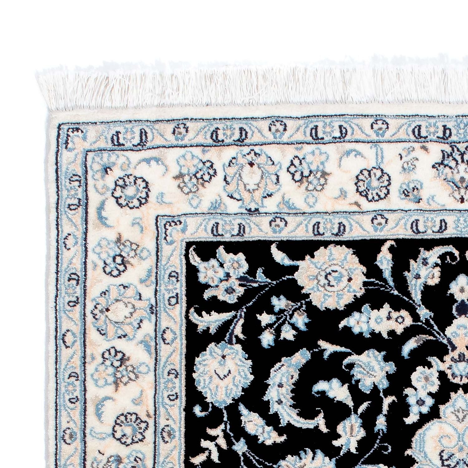 Alfombra Persa - Nain - Real - 150 x 100 cm - azul oscuro