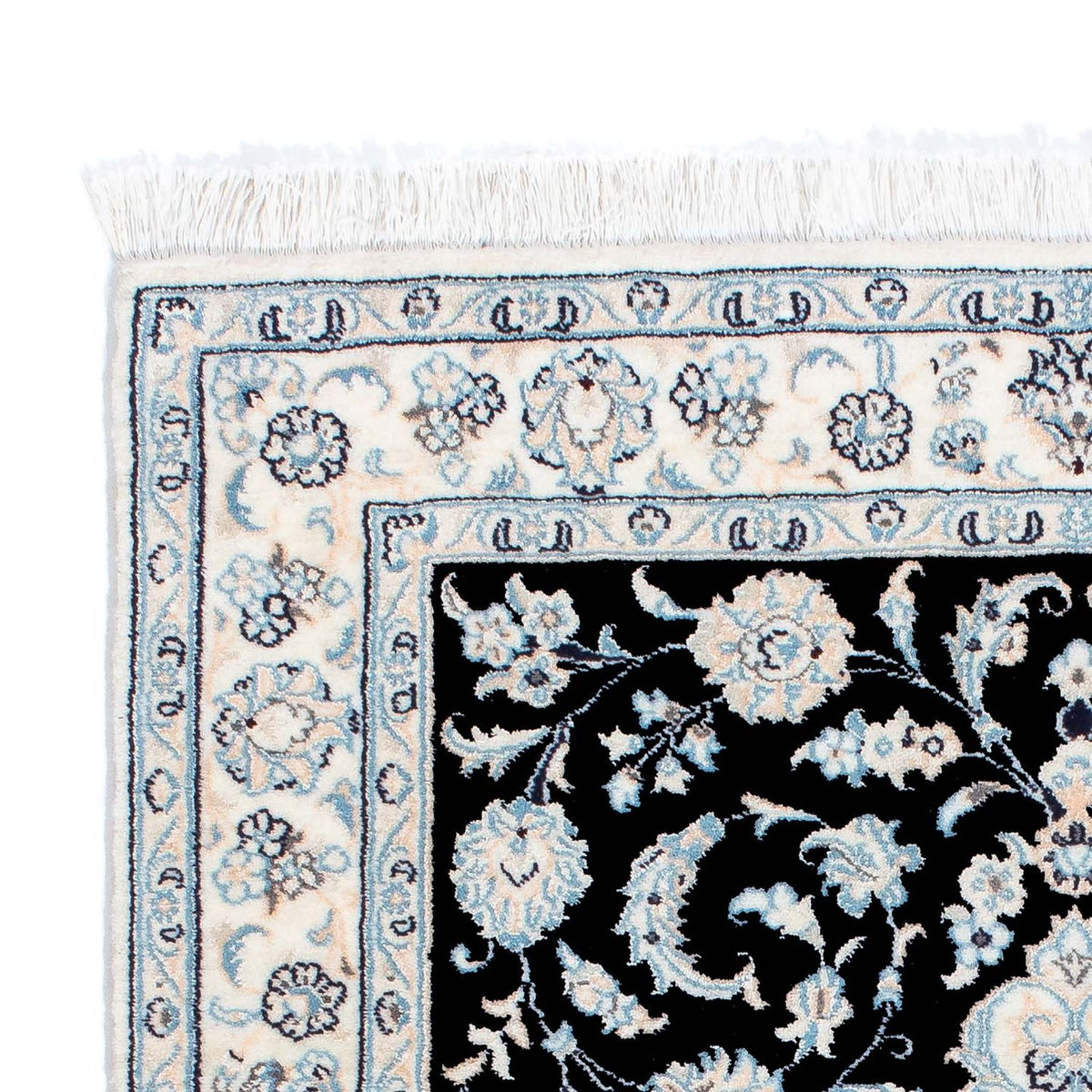 Alfombra Persa - Nain - Real - 150 x 100 cm - azul oscuro