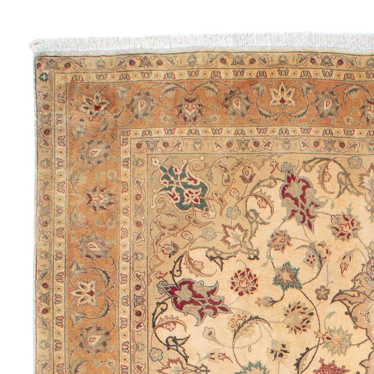 Tabriz - 50 Raj Alfombra 156x203cm - Alfombra persa - marrón claro