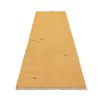 Alfombra de pasillo Alfombra Gabbeh - Persa - 278 x 80 cm - oro