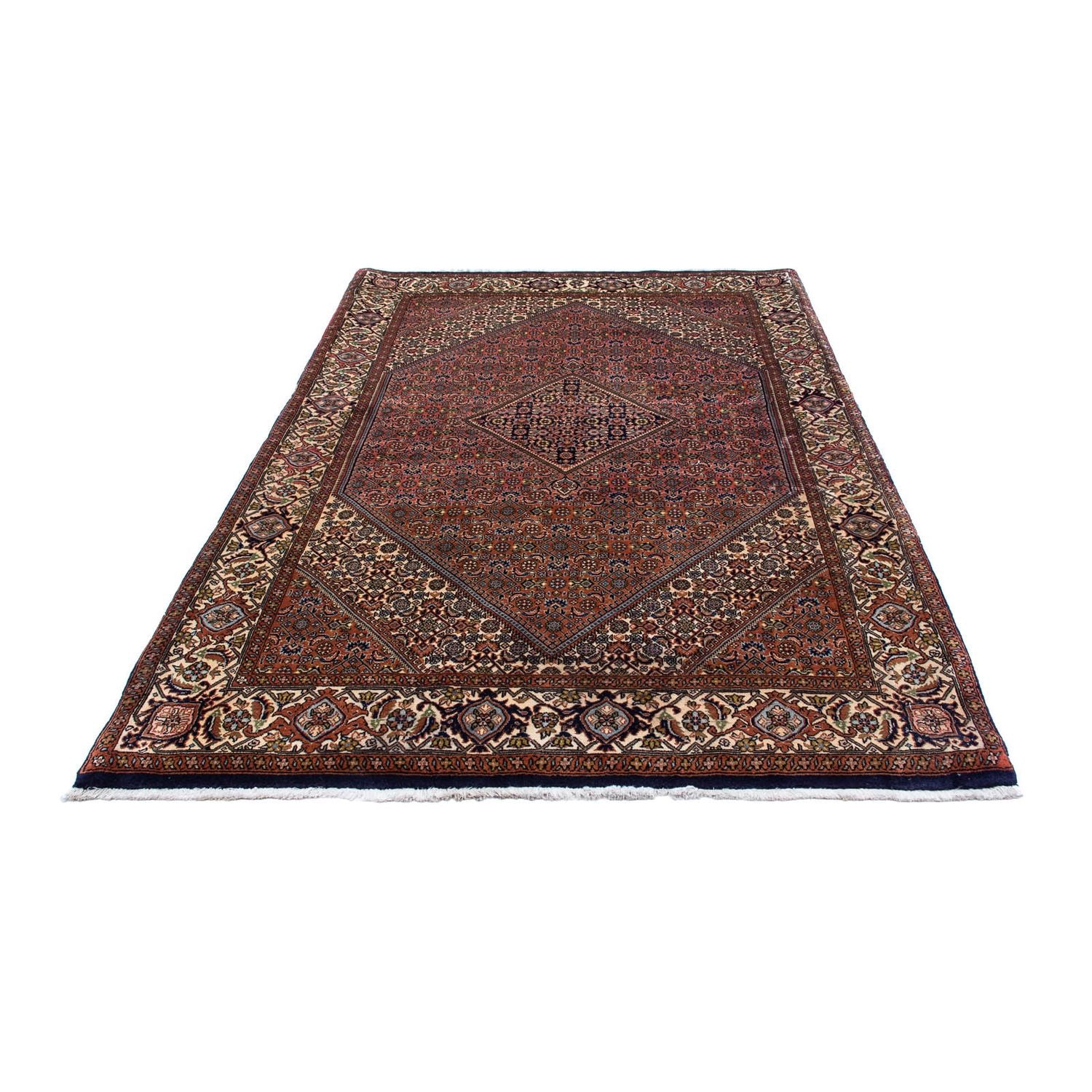Alfombra persa - Bidjar - 210 x 136 cm - rojo claro
