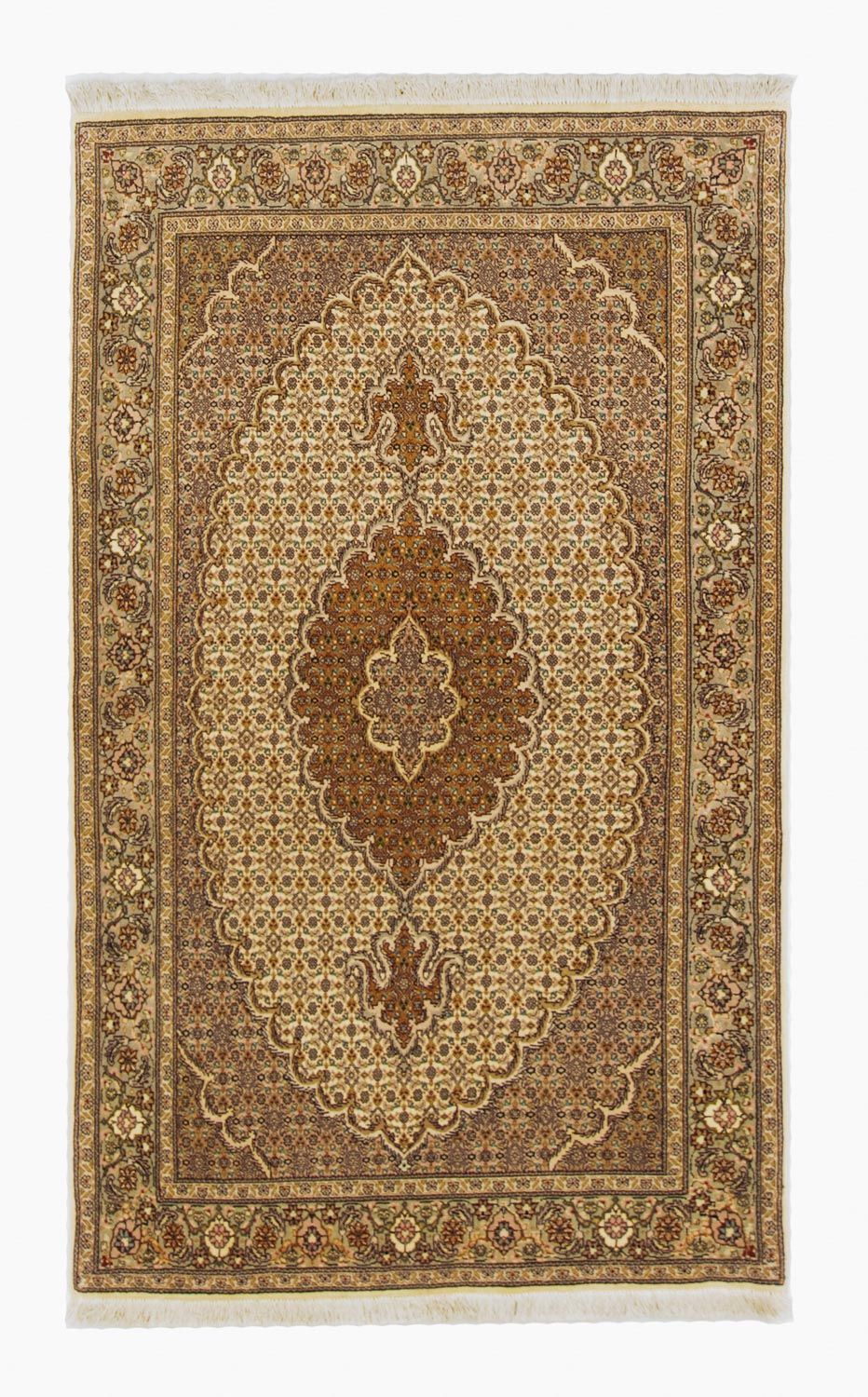 Alfombra persa - Tabriz - 163 x 100 cm - beige oscuro