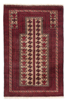 Alfombra persa - Nómada - 135 x 86 cm - rojo oscuro