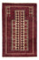 Alfombra persa - Nómada - 135 x 86 cm - rojo oscuro